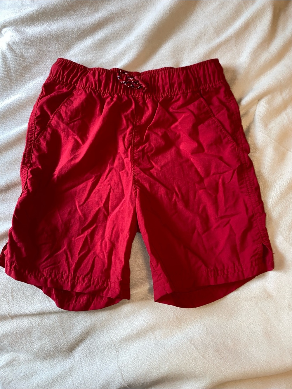 Old Navy Boys' Red Swim Trunks with Elastic Waist